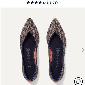 Rothy’s The Point flats in Coral Dot